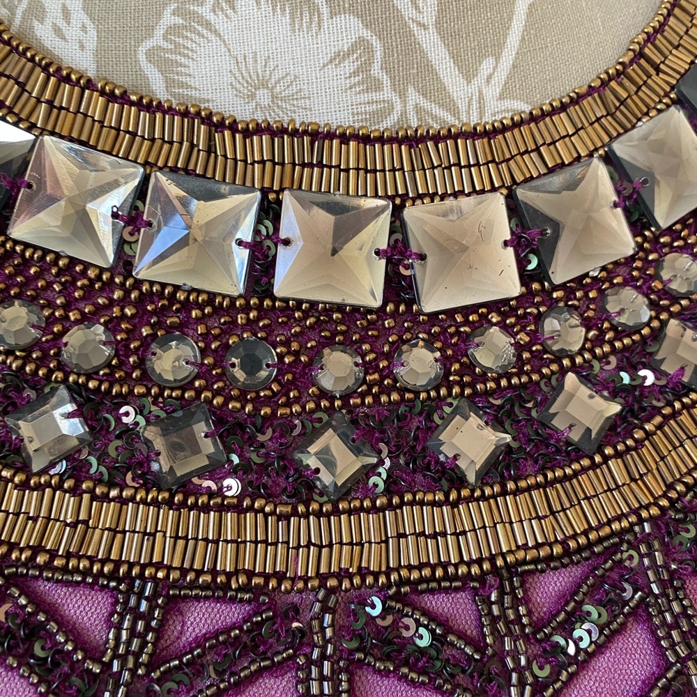 Js Collections Fuchsia Beaded Sleeveless Gown - image 5